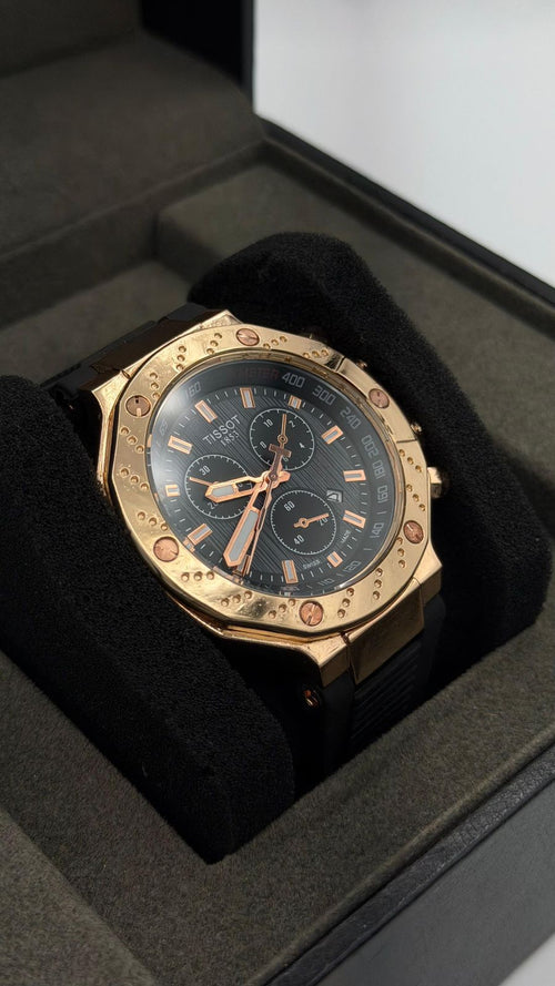 TSST T RACE DORADO PULSERA NEGRA